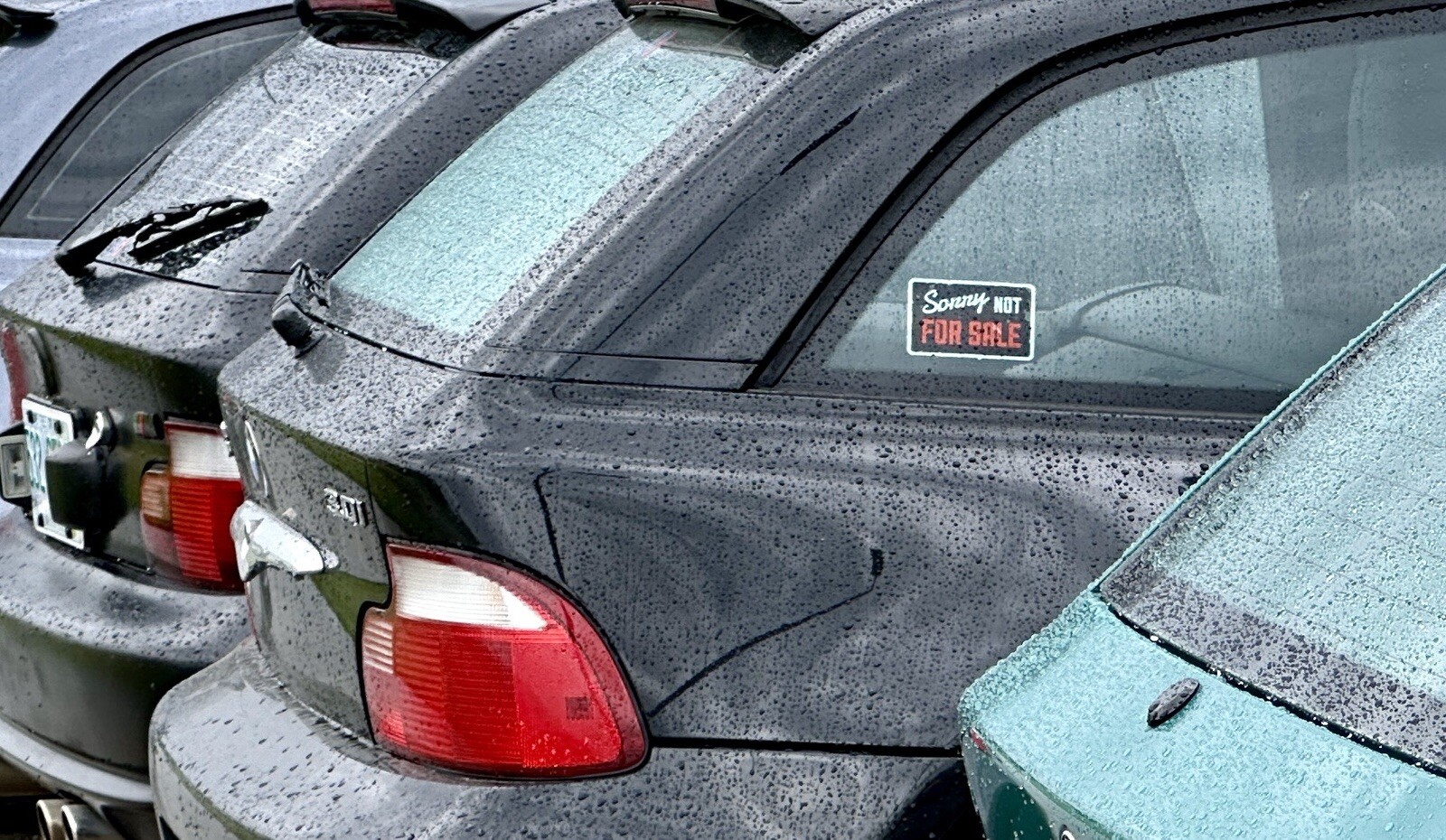 SORRY, NOT FOR SALE removable window cling | Collectible car decal for car shows