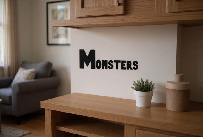 Monsters Toy Storage Decal Sticker Vinyl Label for Toy Bin Toy Box