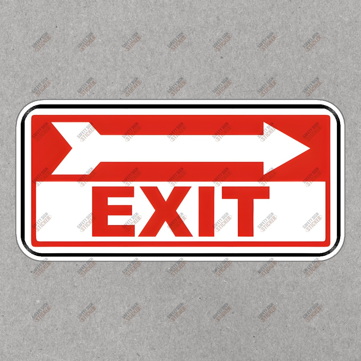 Safety Exit Sign Sticker OSHA Compliant Emergency Directional Signage #383847