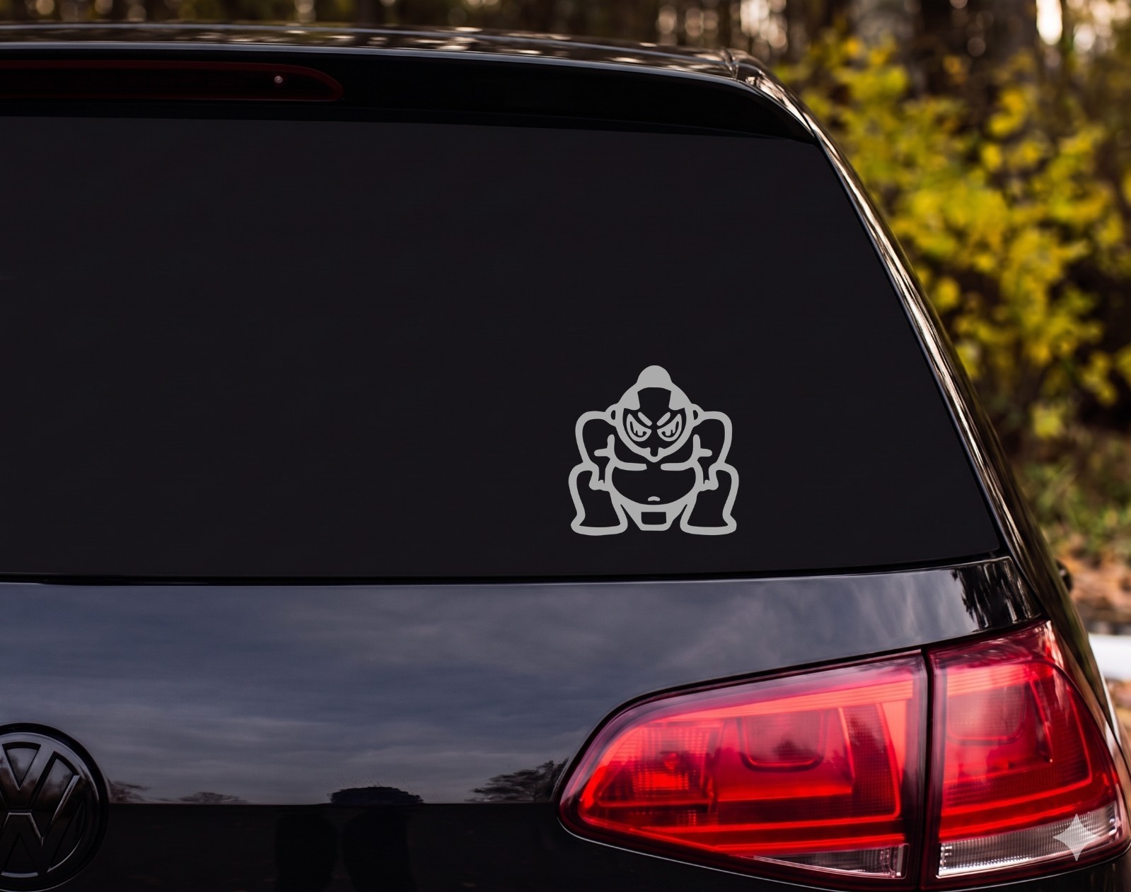 Sumo Wrestler Fighting Stance Vinyl Decal Sticker Car Wall | Fighter Gift