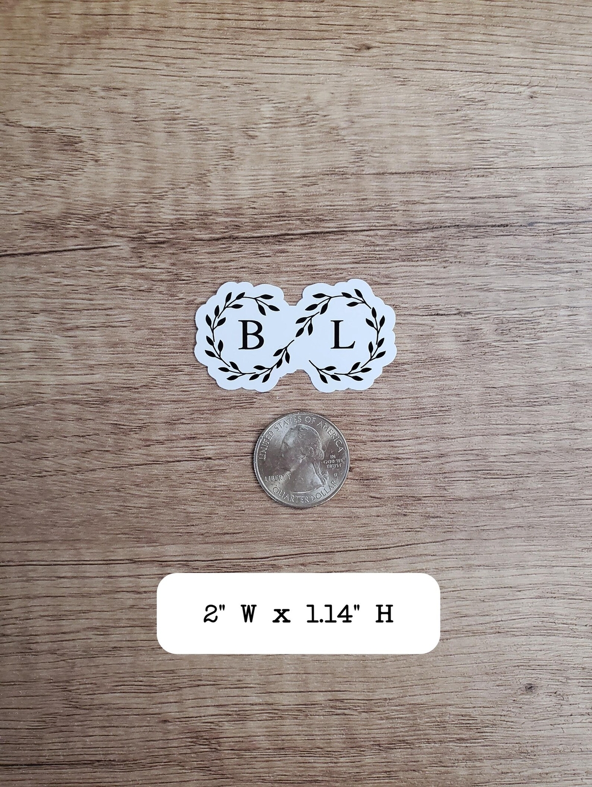 Custom Monogram Sticker | Contour Cut, Glossy Vinyl