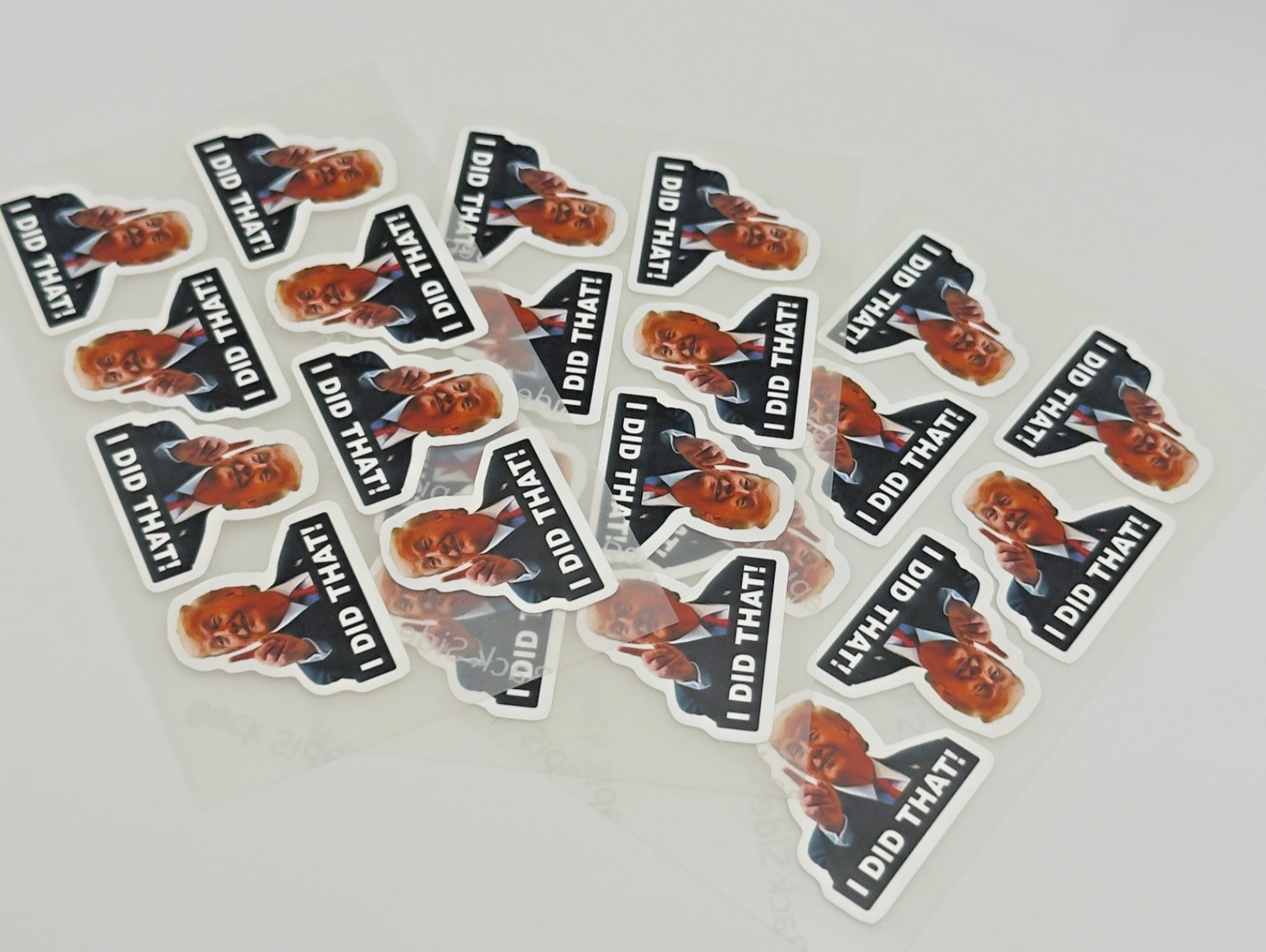 100 pcs Trump I Did That Gas Pump Stickers Anti Trump Waterproof Decals Mini 1"