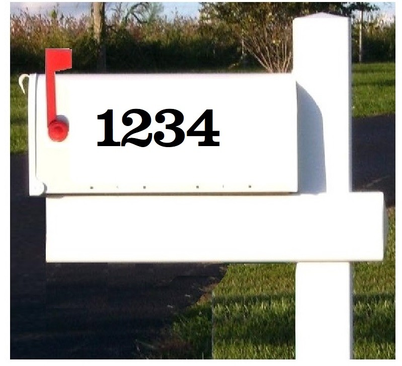 Lot of 40 White,Black,Silver,Blue Vinyl Mailbox,Tool Box,Locker Numbers[Clarendo