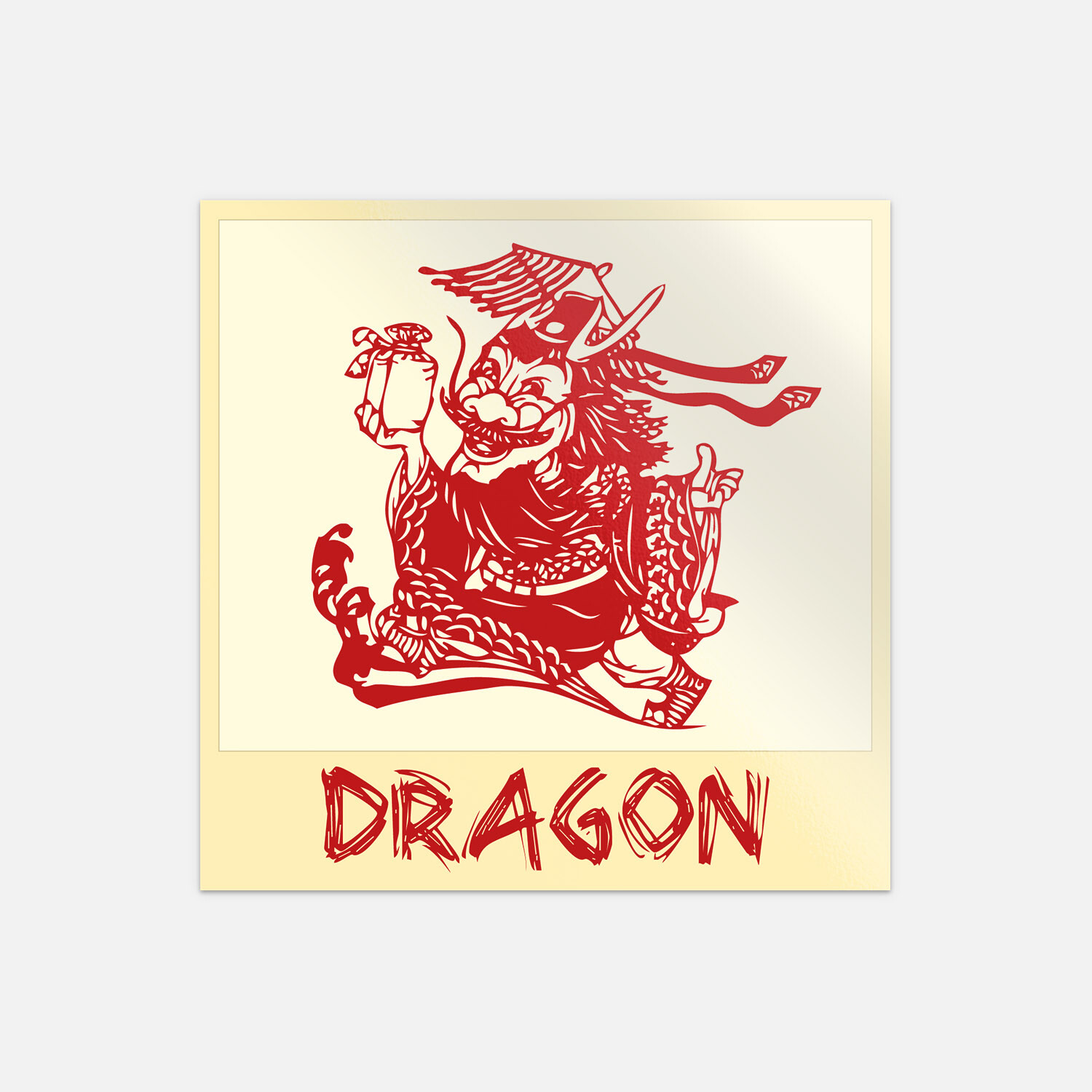Dragon Chinese Zodiac Sheng Xiao Humor Sign Vinyl Sticker Decal