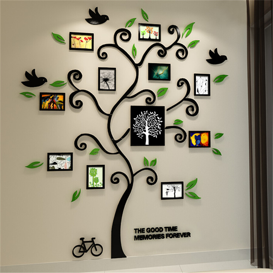 3D Tree Wall Stickers-DIY Photo Frame Tree Wall Decal Family Photo Frame Sticker