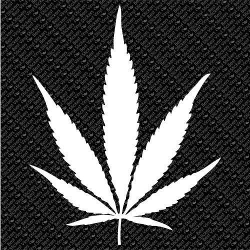 CANNABIS LEAF MARIJUANA SMOKING MEDICAL DRUG VINYL DECAL STICKER (ML-01)