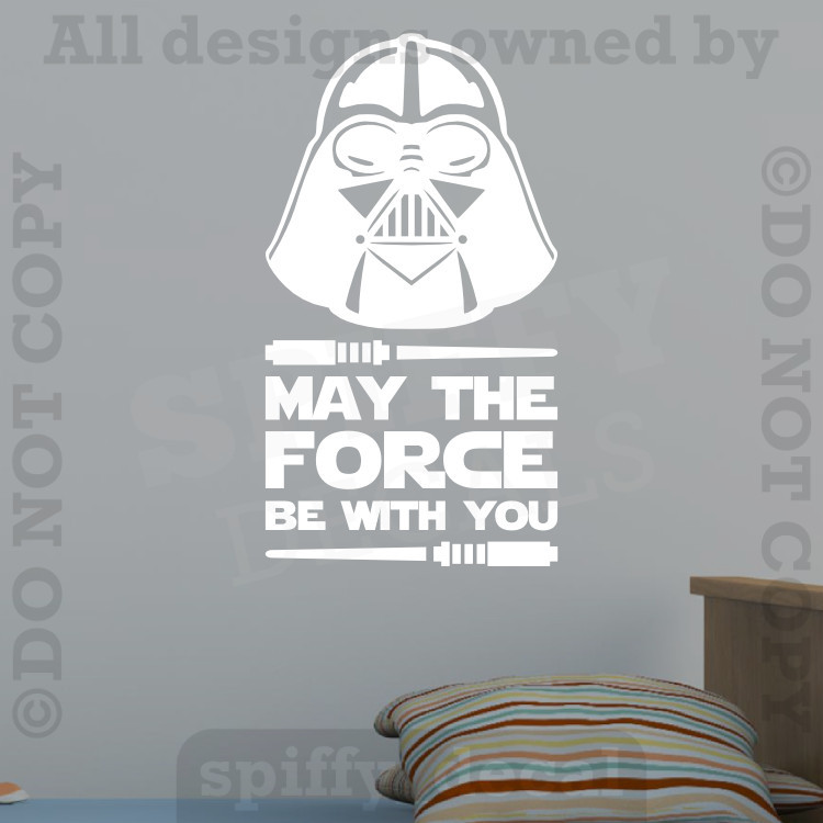 May The Force Be With You DARTH VADER Vinyl Wall Decal Sticker STAR WARS