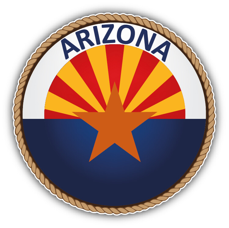 Arizona USA State Seal Car Bumper Sticker Decal