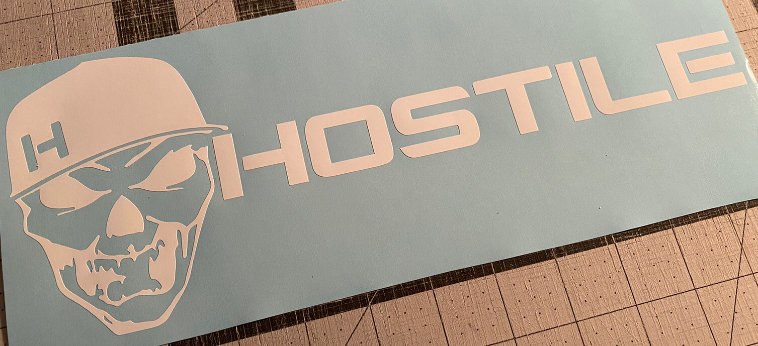 Vinyl Decal for Window – Hostile Off-Road Tires (Full Logo)