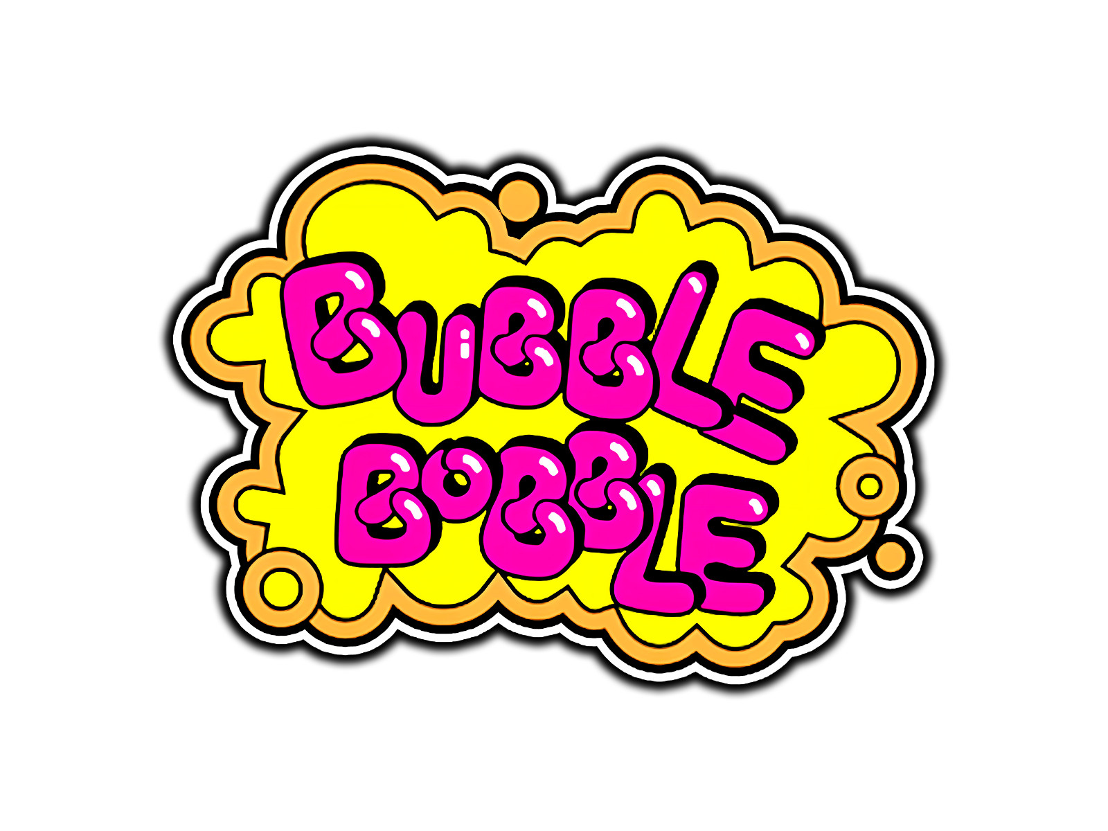 Bubble Bobble Arcade Logo Waterproof Vinyl Sticker Decal Die-Cut