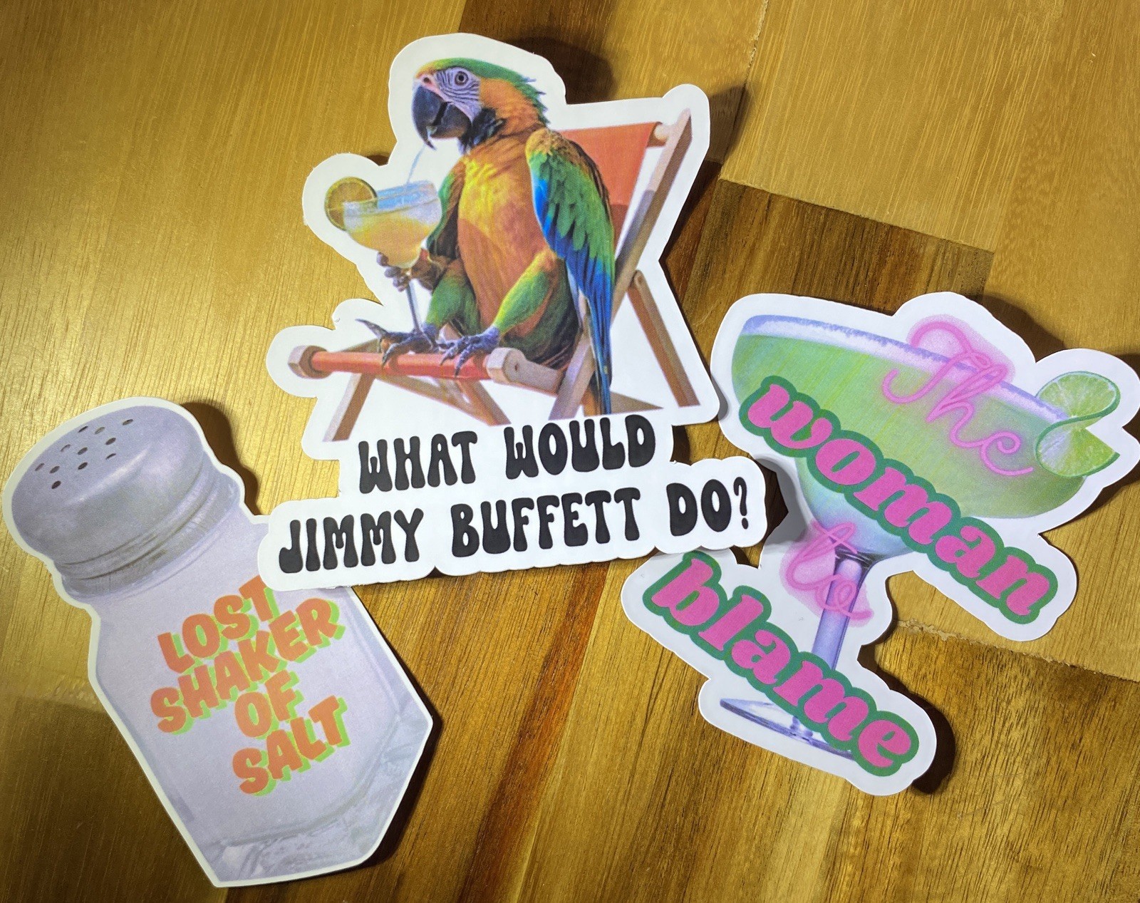 SET of 3!! Margaritaville Stickers It's 5 o'clock Somewhere Sticker WATERPROOF!