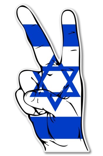 Israel Peace Car Laptop Phone Vinyl Sticker – SELECT SIZE