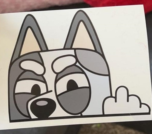 Muffin Middle Finger, Funny Cool Vinyl Die Cut Sticker