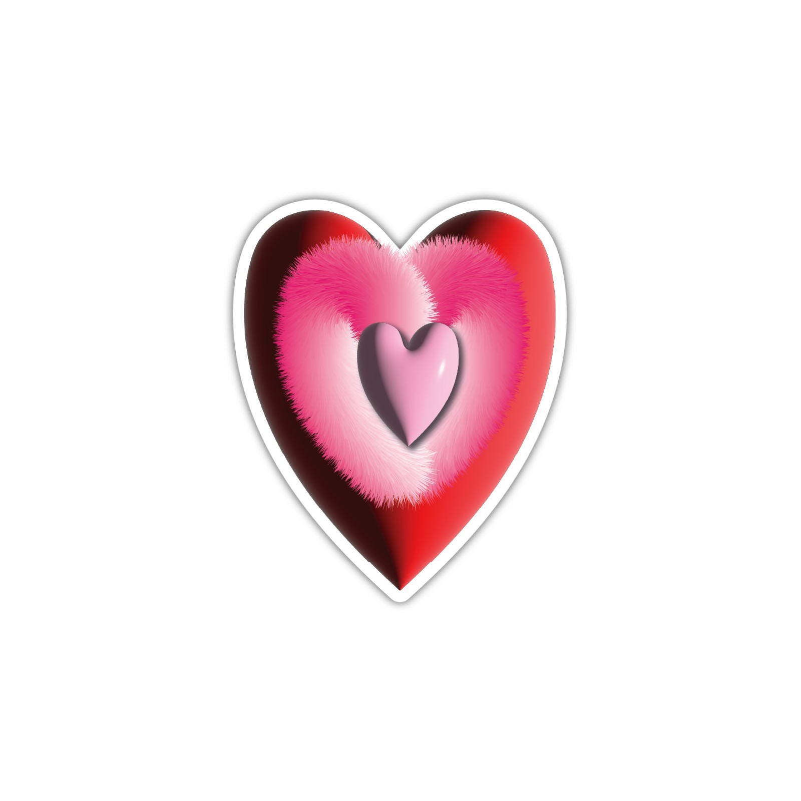 Heart Vinyl Sticker Waterproof Love Themed Car Laptop Water Bottle Decal