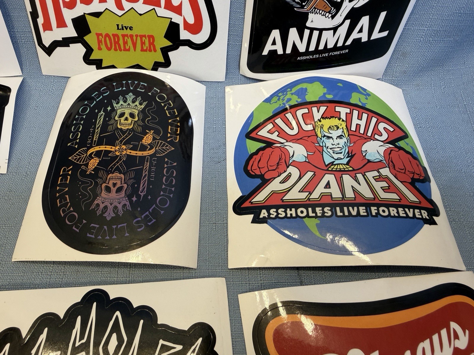 x 10 Assholes*s Live Forever Sticker pack Decal Lot ALF