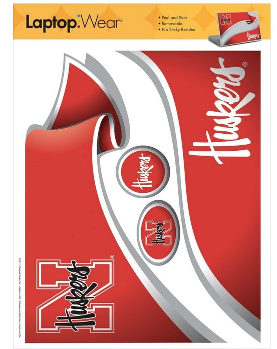 University of Nebraska Huskers Roommates Peel and Stick Laptop Wear Sticker RMK1