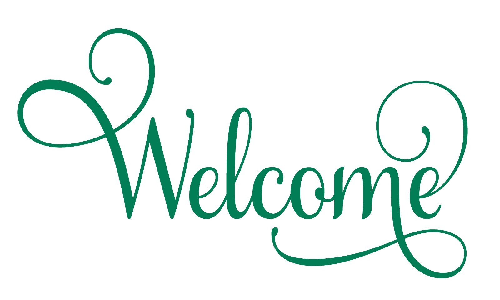 Welcome Vinyl Decal Sticker Front Door, Foyer Decor Home Art, large sizes avail
