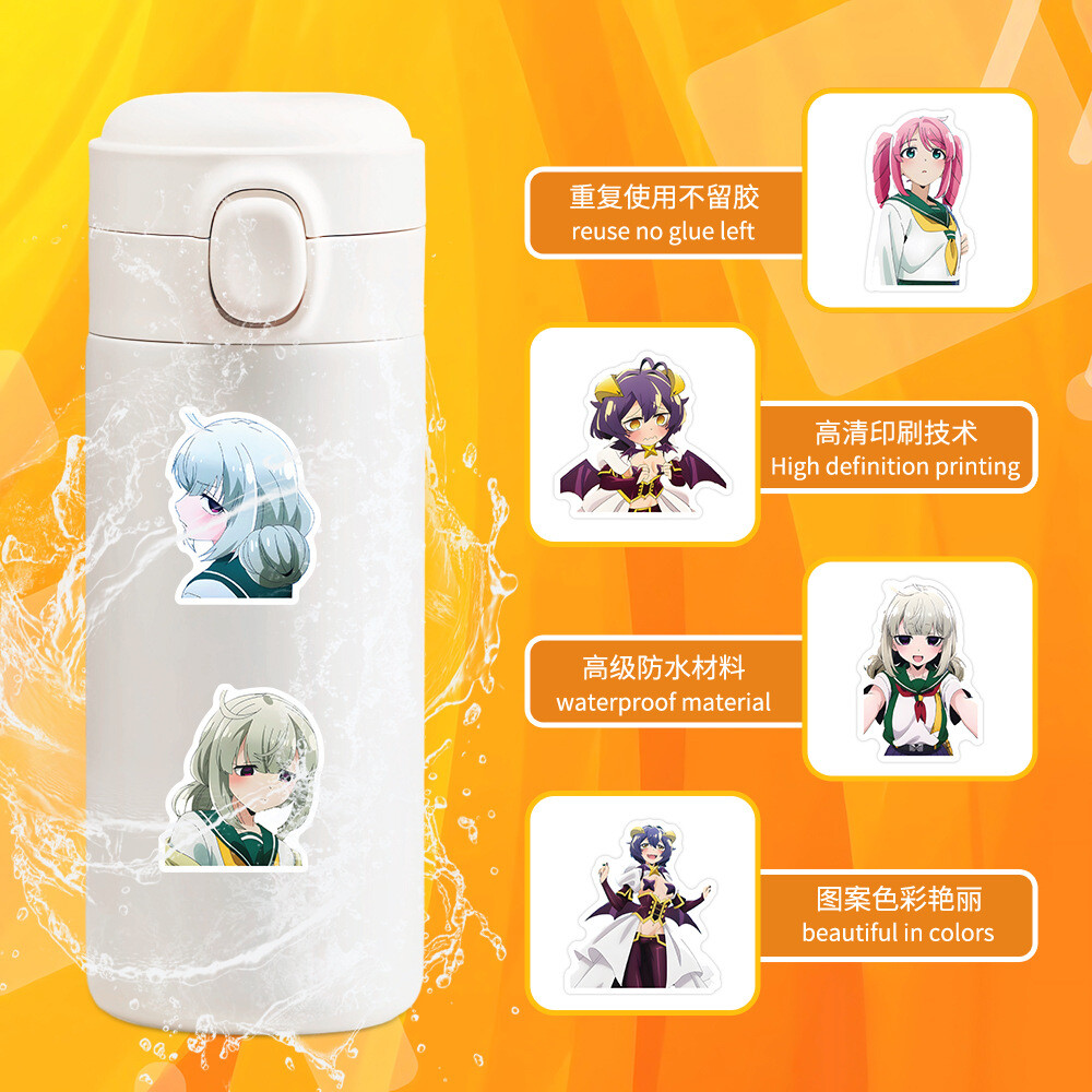 100Pcs Gushing Over Magic Girls Cartoon Stickers for Teens Girls Water Bottles