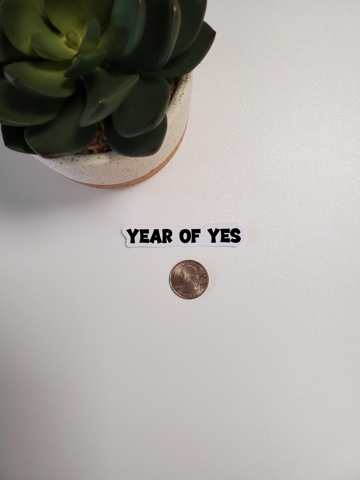 Year of Yes Text Sticker | Glossy Vinyl