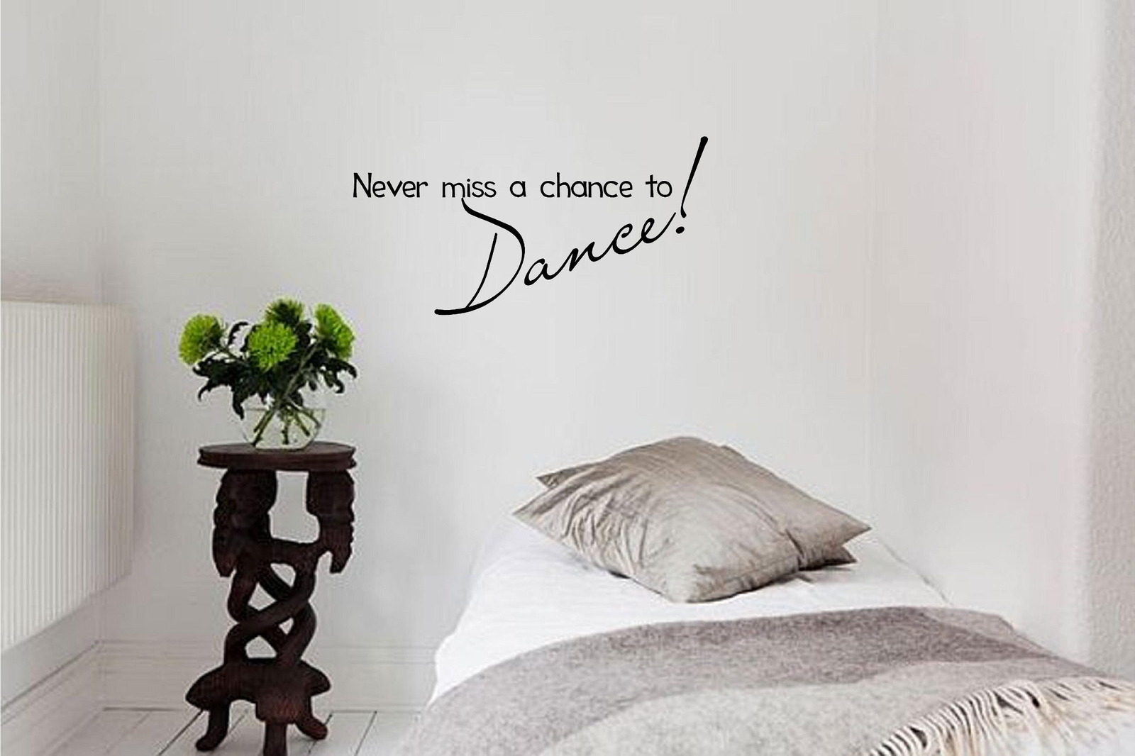 Black 22" X 10" Never Miss a Chance to Dance! Vinyl Wall Decal Decor Art Stic…