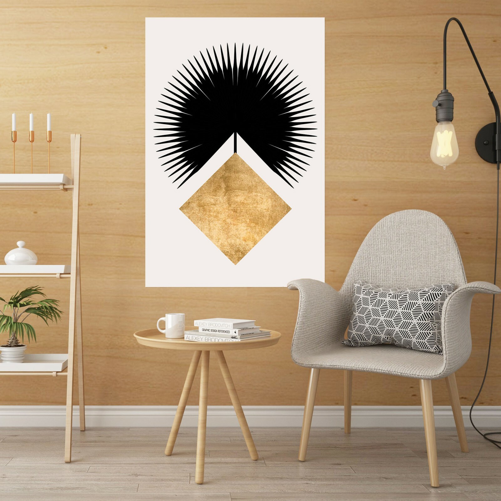 3D Golden Square ZHU311 Wall Stickers Wall Murals Wallpaper Boris Draschoff Amy