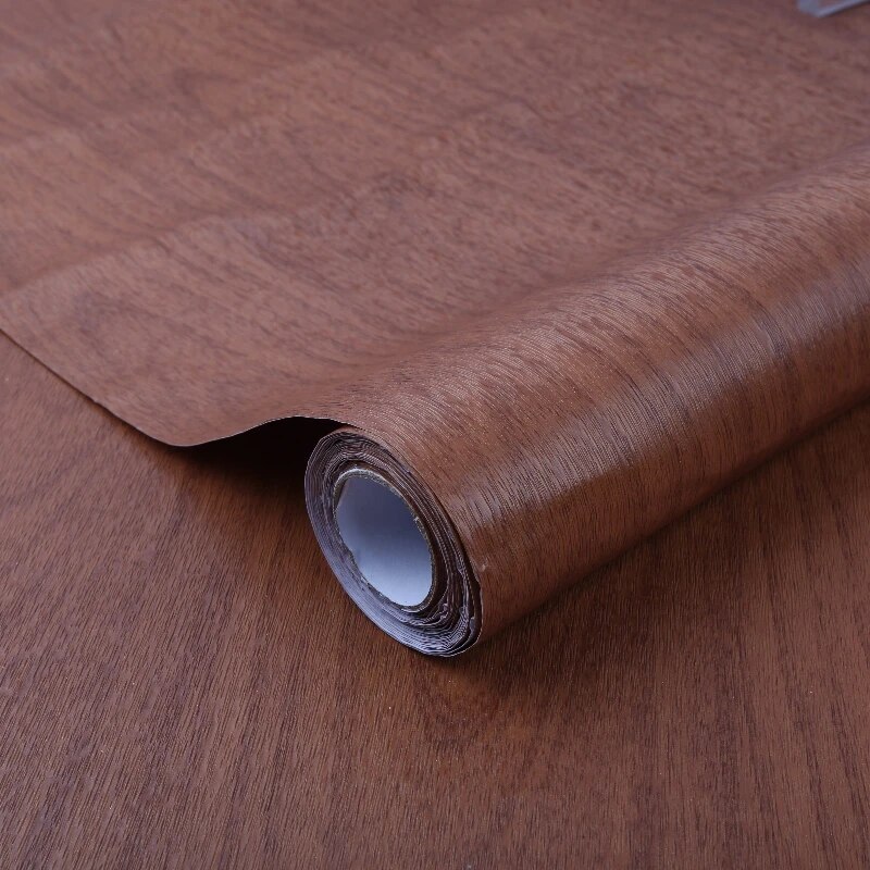 Wood Grain Wall Sticker Decor Furniture Waterproof Film Self Adhesive Wallpaper
