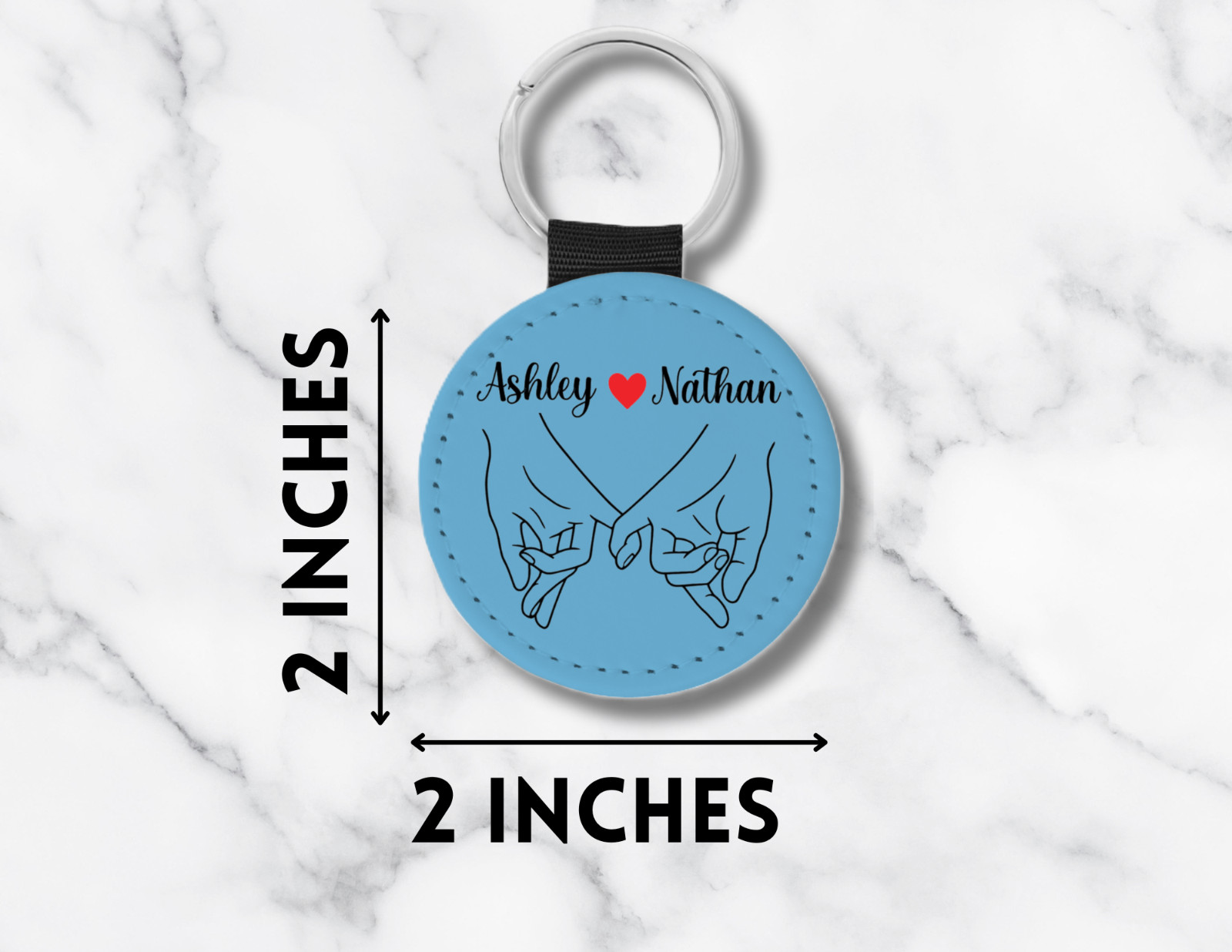 Custom Couples Name Keychain – Personalized Pinky Promise Keychain – His & Hers