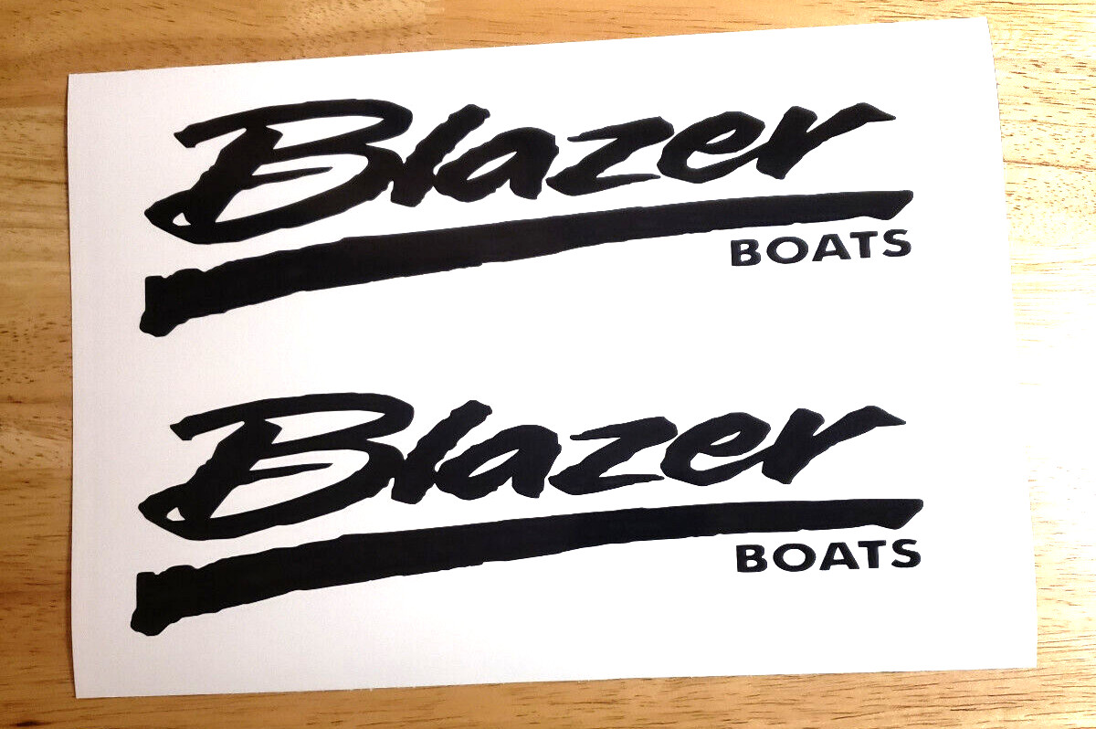 Blazer Boats Stickers Decals GLOSS BLACK 11" pair FAST USA
