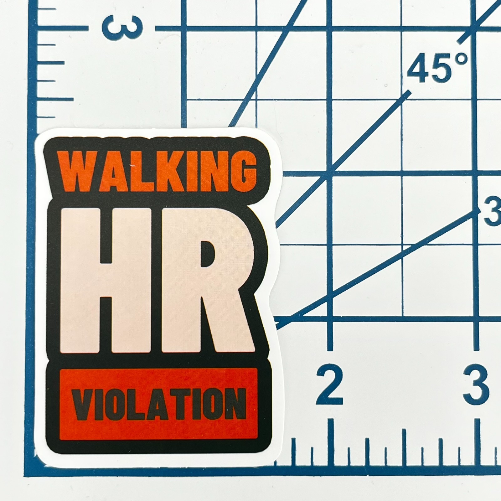 Walking HR Violation Vinyl Sticker Funny Office Job Novelty Joke Gag Gift