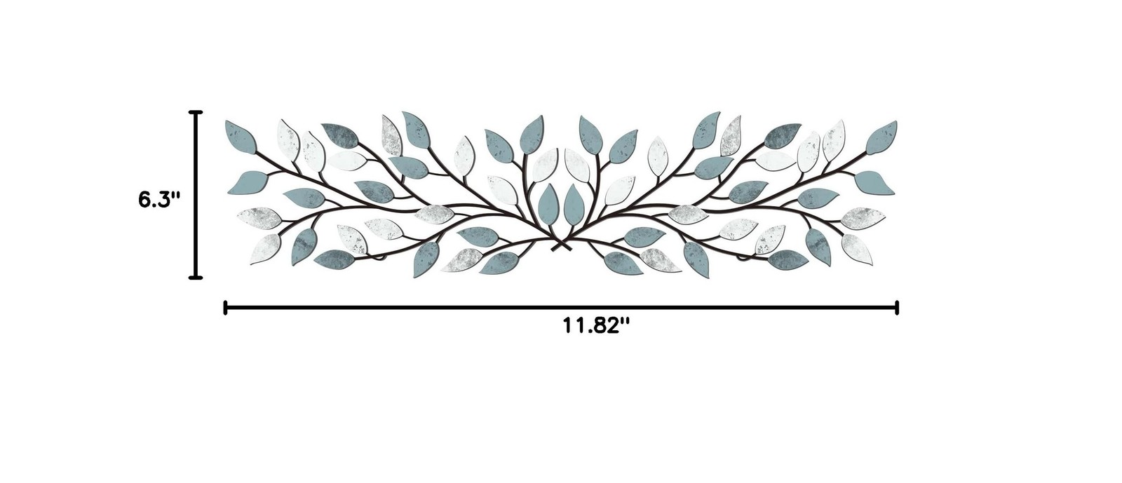 Hotop 2 Pieces Metal Tree Leaf Wall Decor Vine Olive Branch Leaf Wall Art Wro…