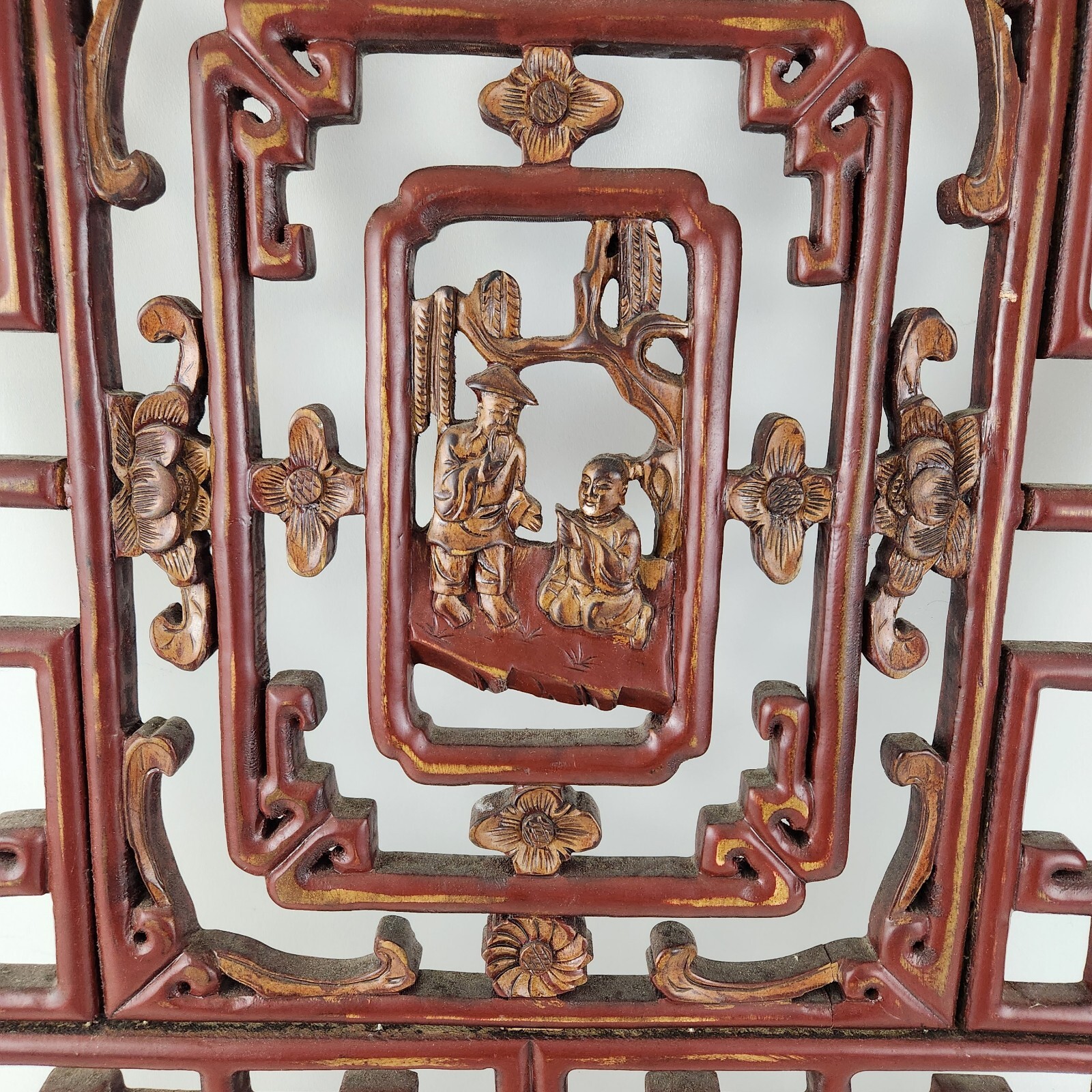 Vintage Chinese Hand Carved Wall Decor