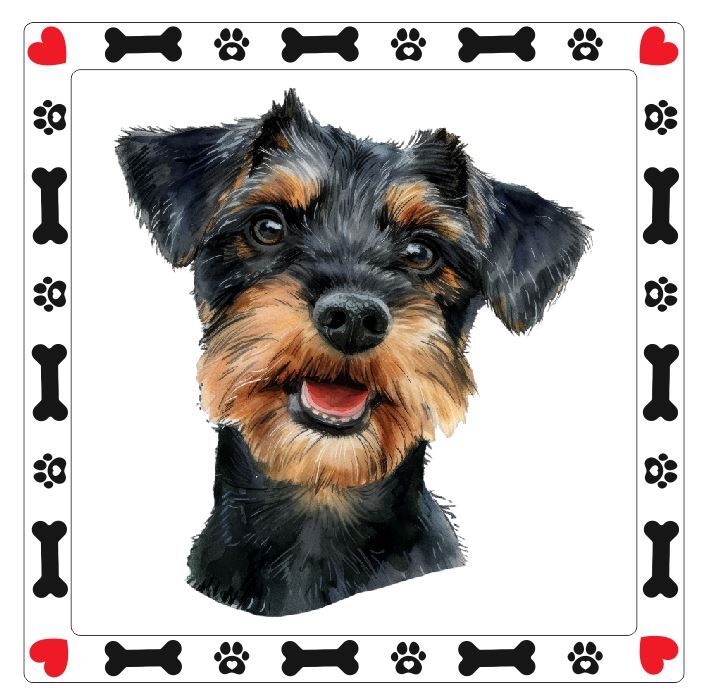 Black and Tan Terrier Dog Sticker A652