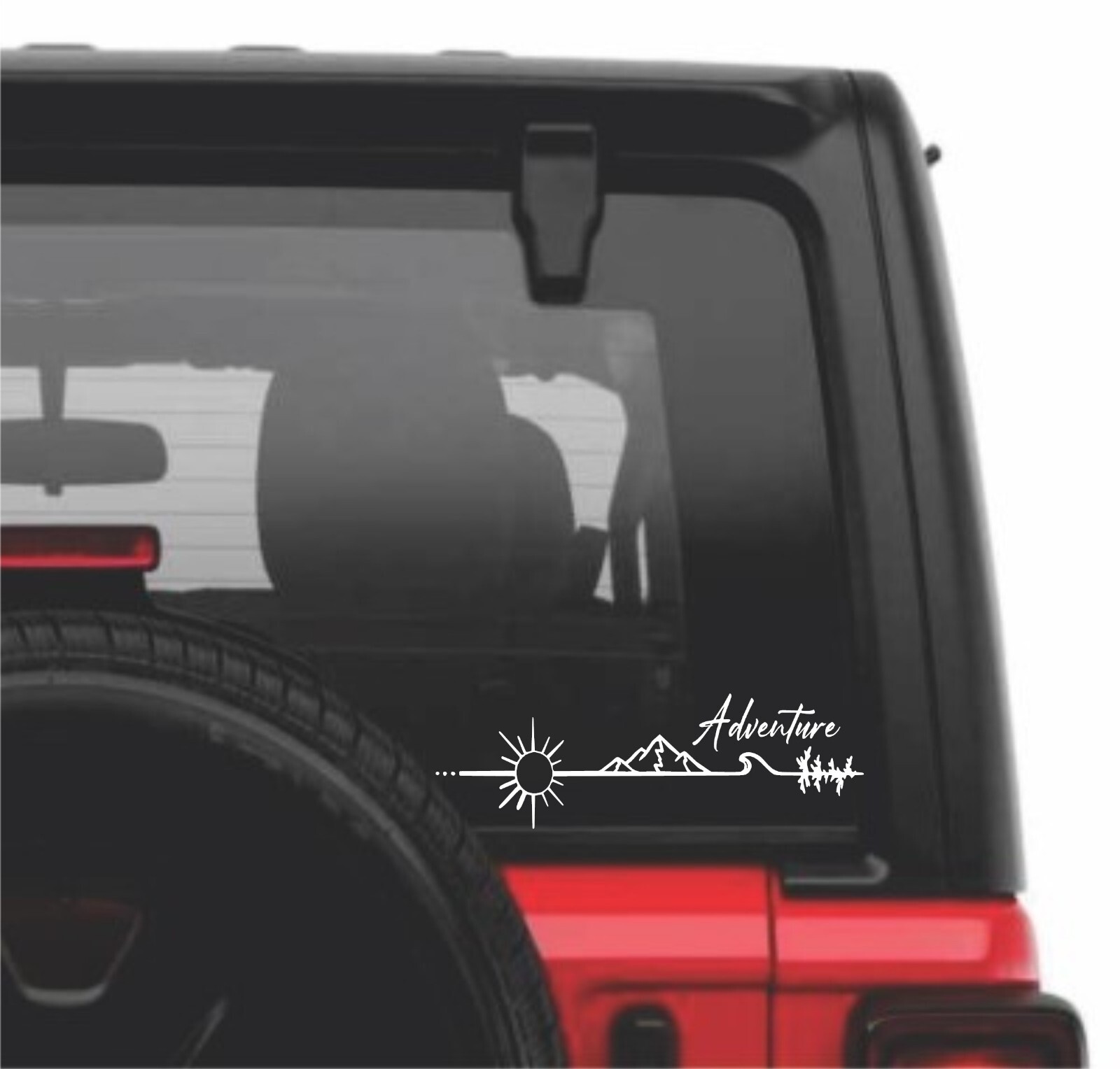 Adventure Awaits Outdoors Hiking Camping Vinyl Decal Cars Trucks 8" x 3"