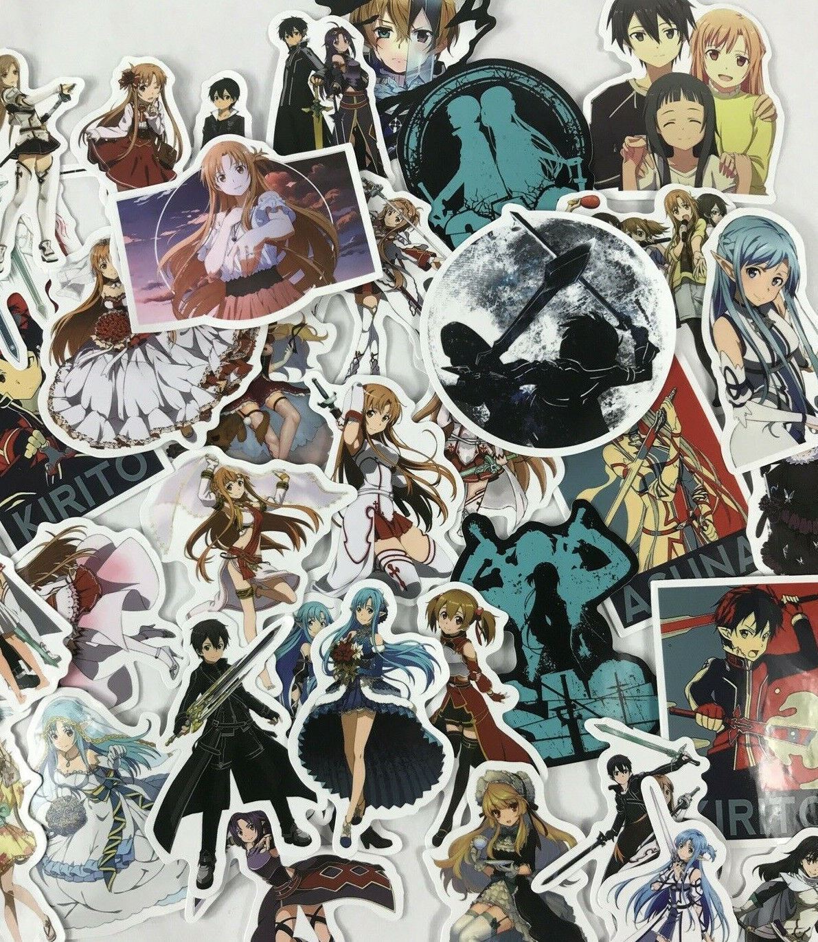 50pc Sword Art Online Asuna Kirito Anime Manga Laptop Wall Decal