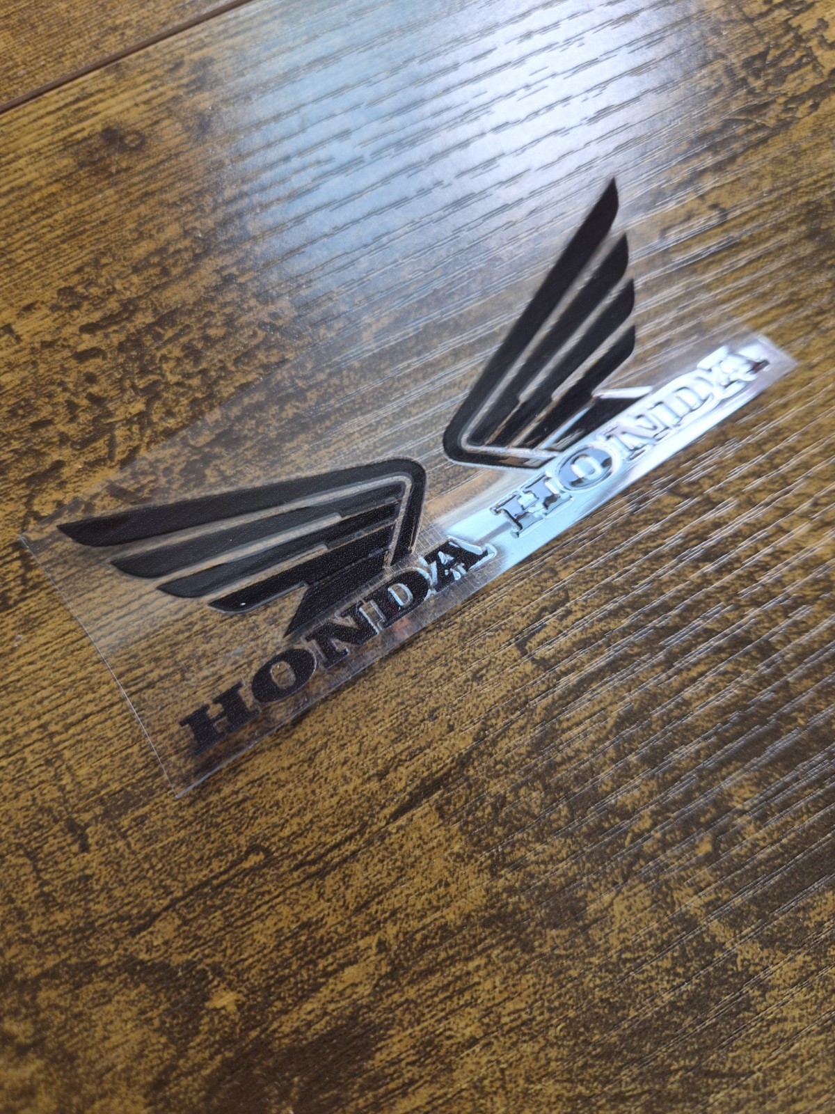2pc. HONDA WINGS UV DTF Raised Decal Sticker Waterproof USA NOT VINYL