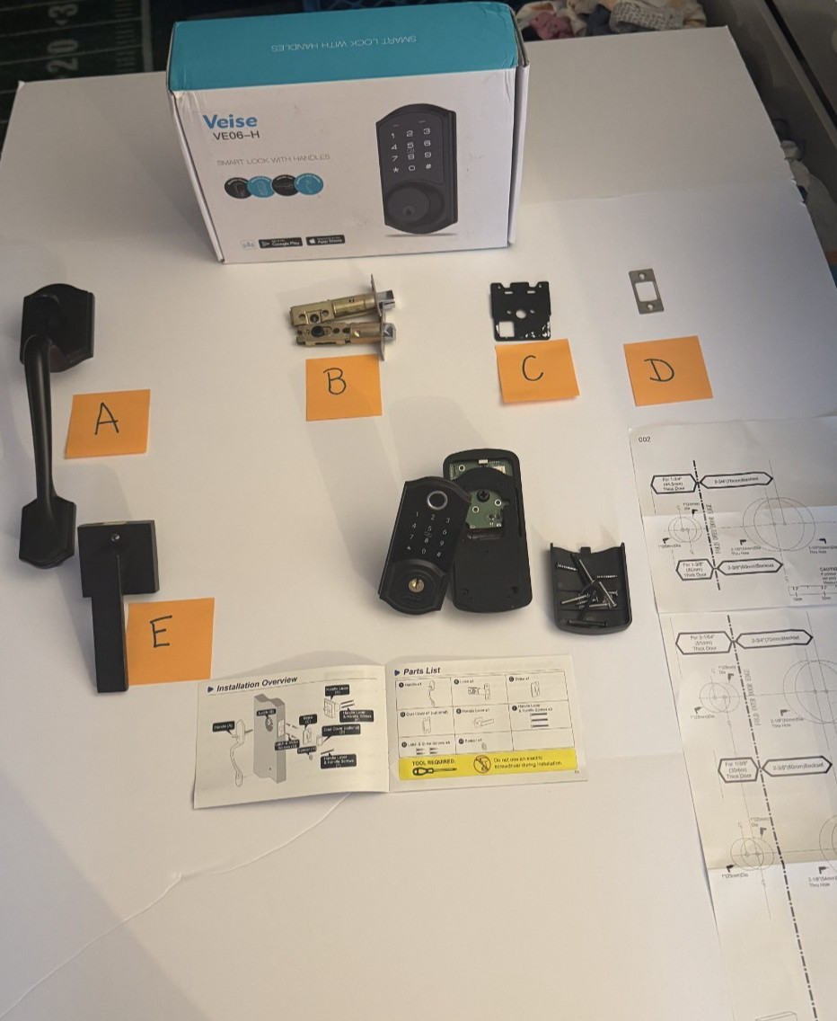 Veise Smart Door Lock – Keyless Entry Deadbolt (New, Complete Set)