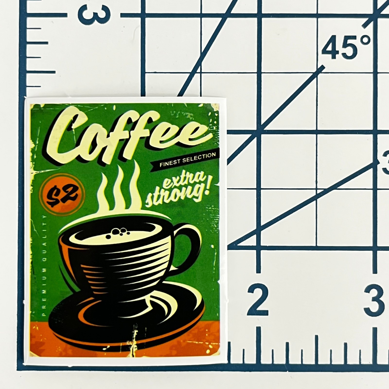Extra Strong Coffee Vintage Retro Sign Vinyl Sticker Cafe Mug Laptop Diner Art