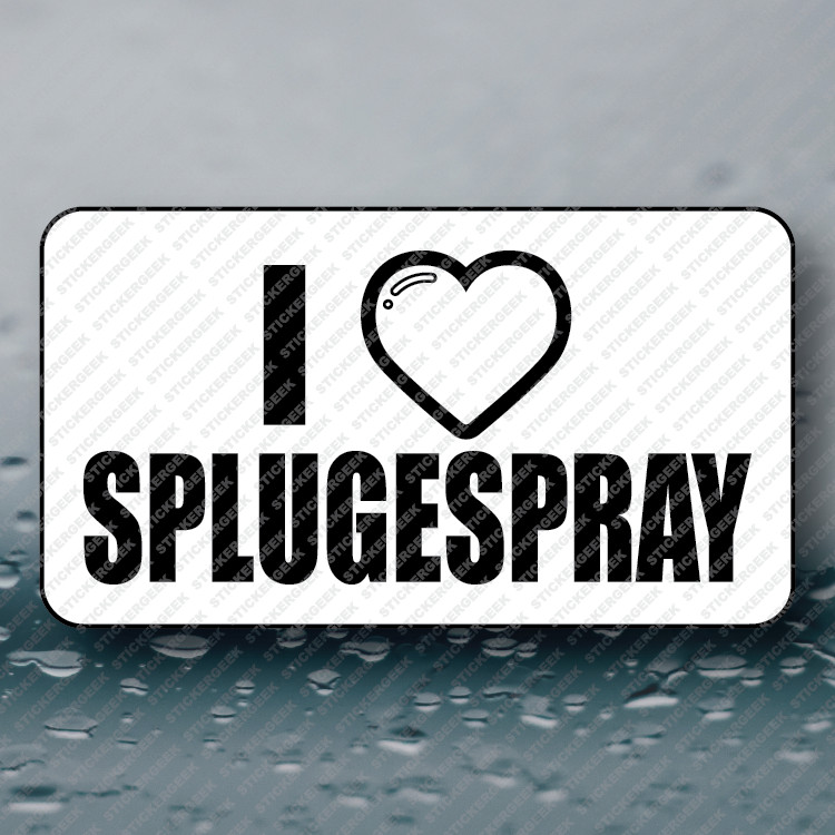 I HEART SPLUGESPRAY Adult Humor Funny Prank Joke Gag Sticker 25-250pcs