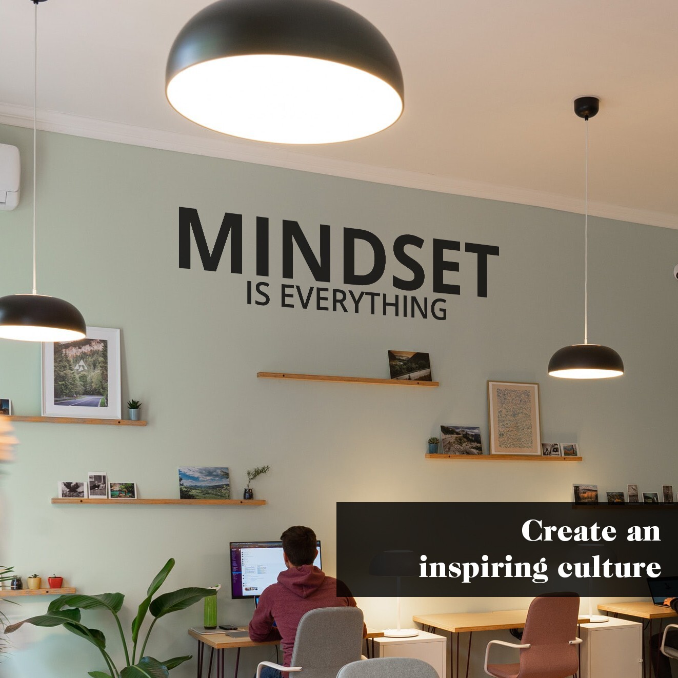 Mindset is Everything Motivational Inspirational Wall Decal Sticker Quote