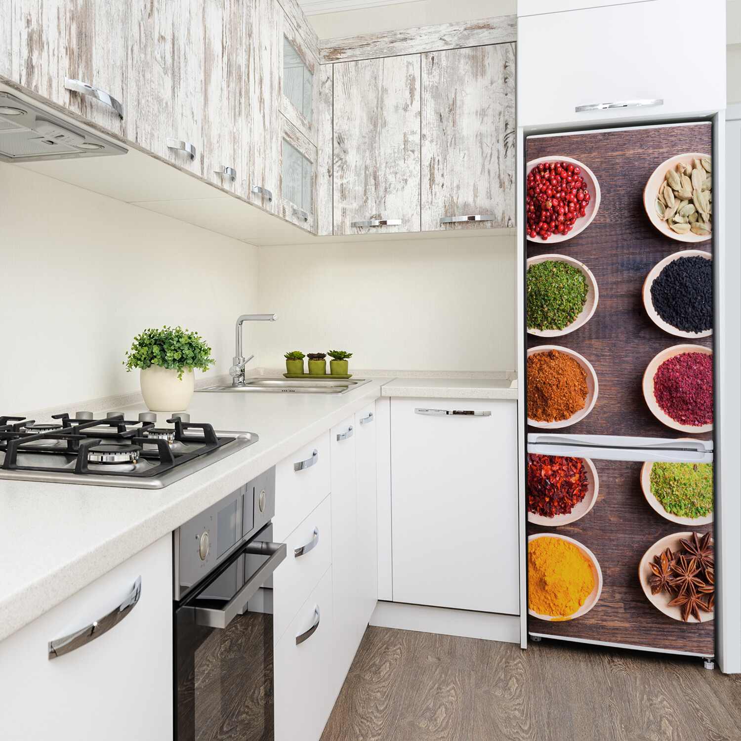 3D Home Refrigerator Wall Self Adhesive Removable Sticker Decal Food Spices