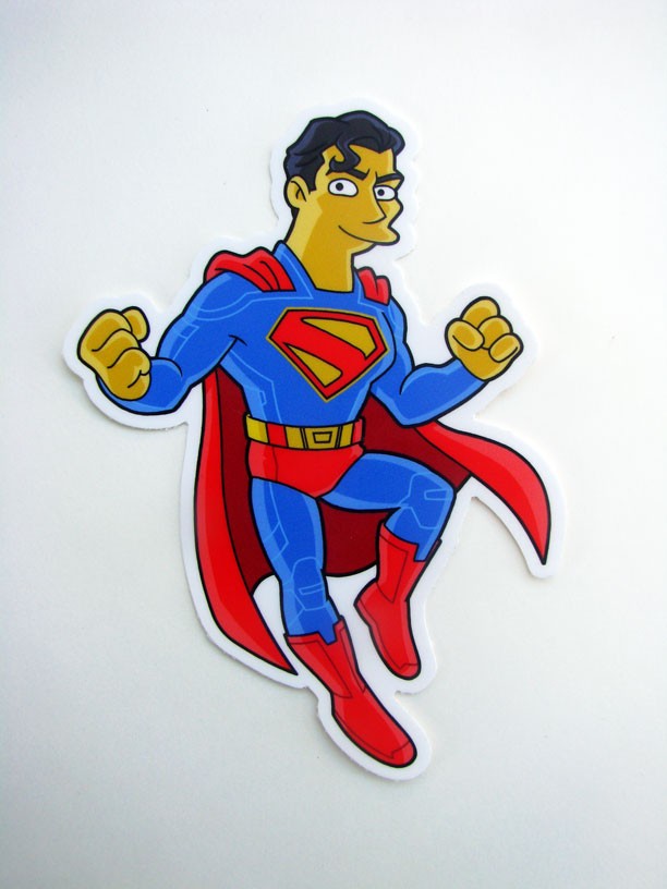 Superman 2025 Movie Cartoon Sticker Skateboard Laptop DC Comics Decal