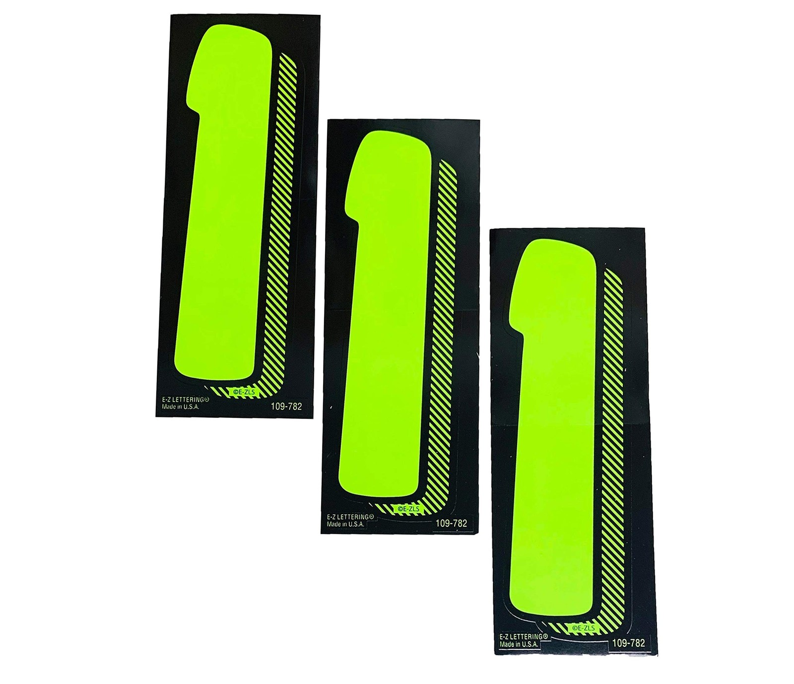 EZ Line Vinyl Decals for Cars Chartreuse Large Number Stickers Windshield Pri…