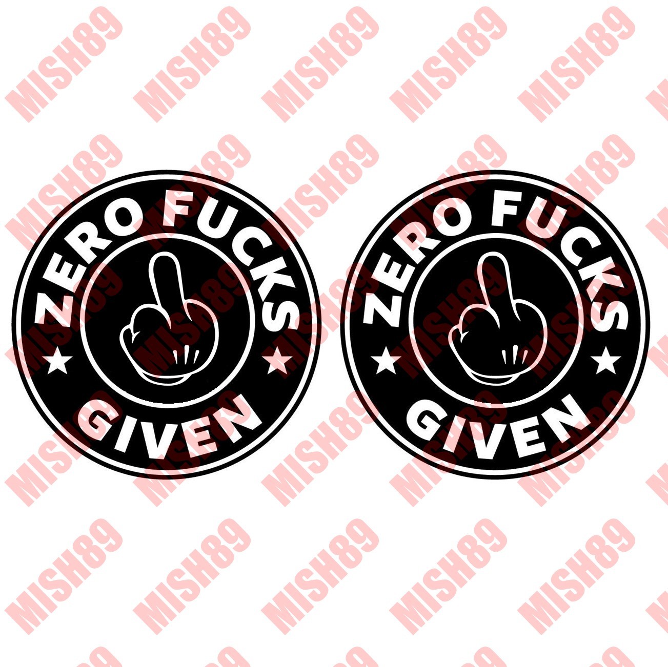 Zero-Fucks Given Decal Funny Die Cut Vinyl Sticker Window Car Truck SUV Any Size