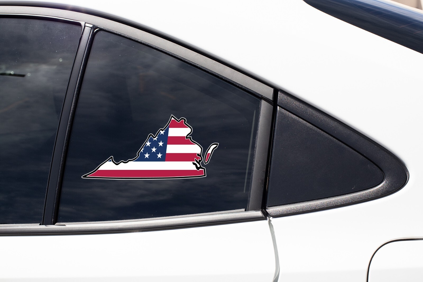 State of Virginia Flag Map Sticker Decal USA Virginia State