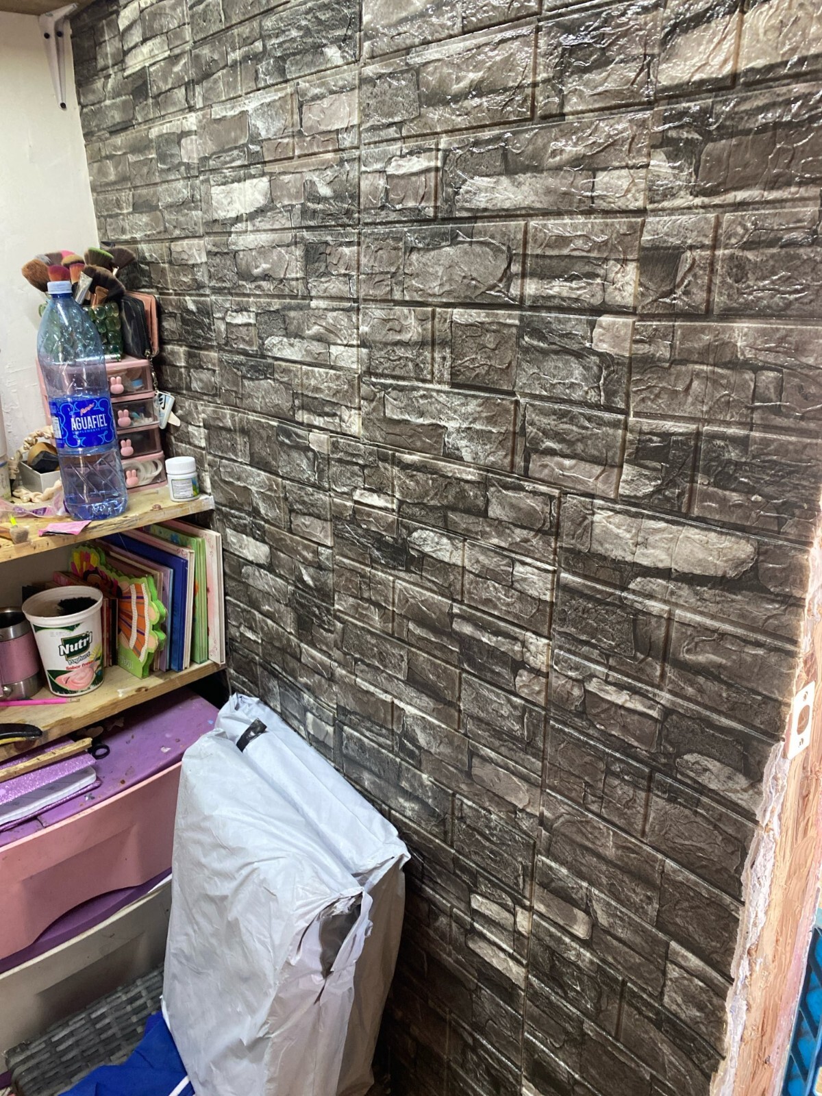 20 Pcs 3D Tile Brick Self-Adhesive Wall Sticker Waterproof Foam Panel Wallpaper