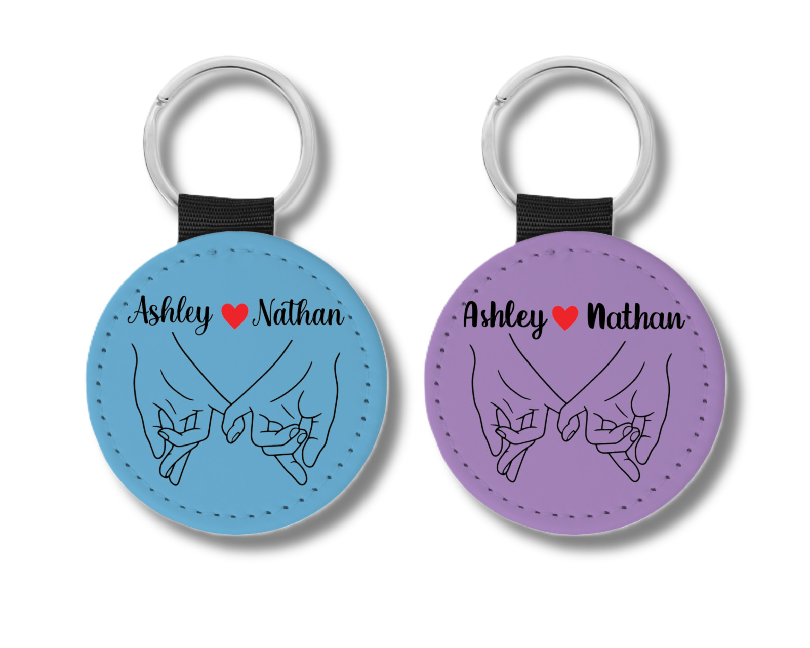 Custom Couples Name Keychain – Personalized Pinky Promise Keychain – His & Hers