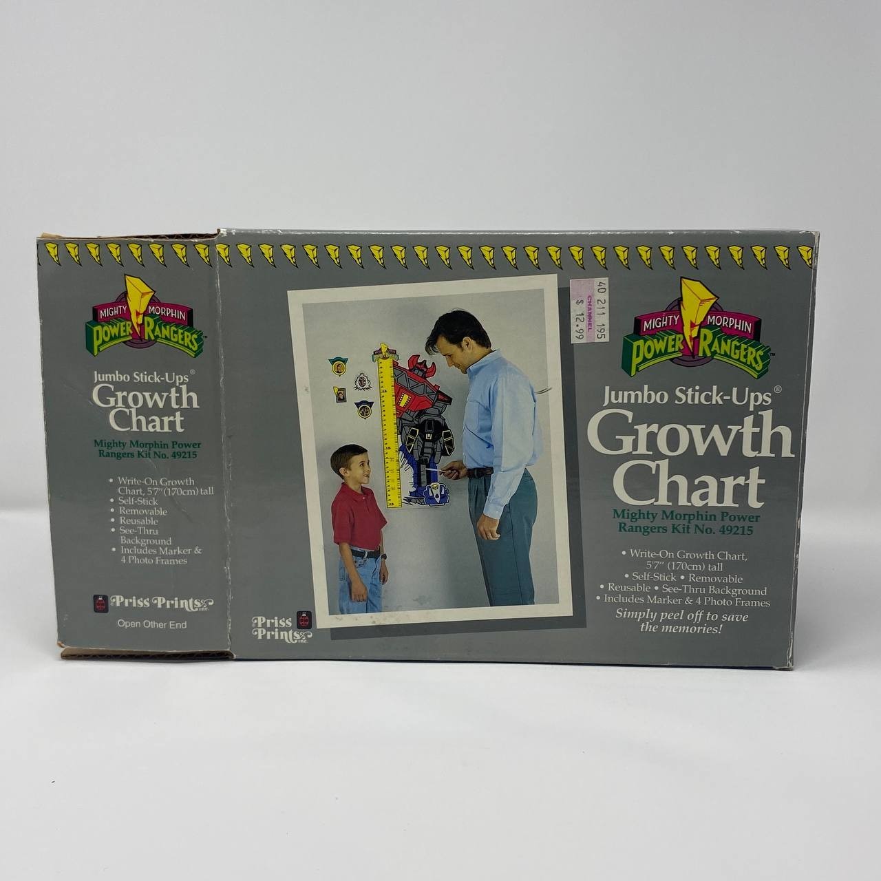 RARE VINTAGE – 1994 MIGHTY MORPHING POWER RANGERS JUMBO STICK-UPS GROWTH CHART