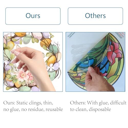 4Pcs Window Decals Static Glass Sliding Door Sticker Clings Vinyl Butterfly