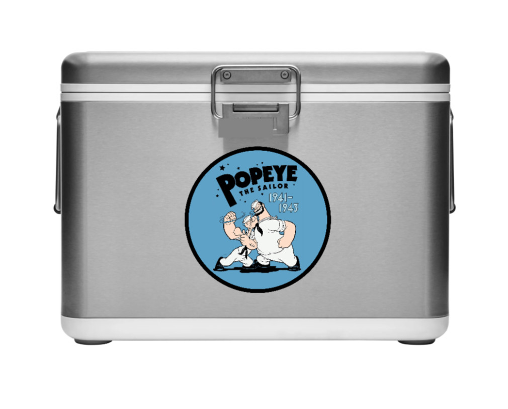 Cartoons – Popeye 1941 – 4" Vinyl Decal Car Trailer Laptop Cooler Truck Tumbler