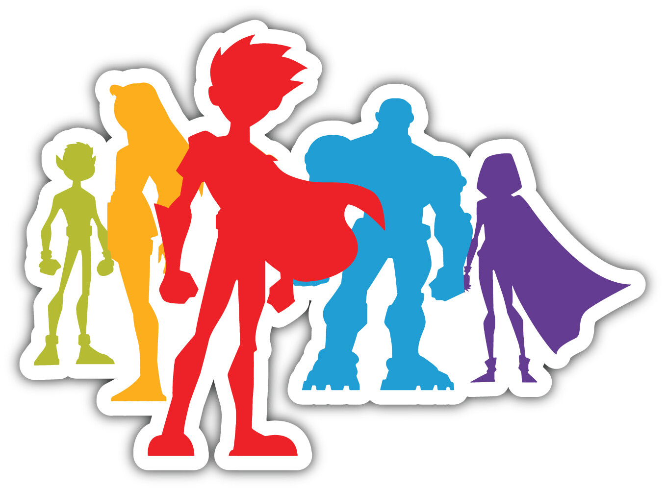 Teen Titans Cartoon Characters Sticker Bumper Decal – "SIZES"